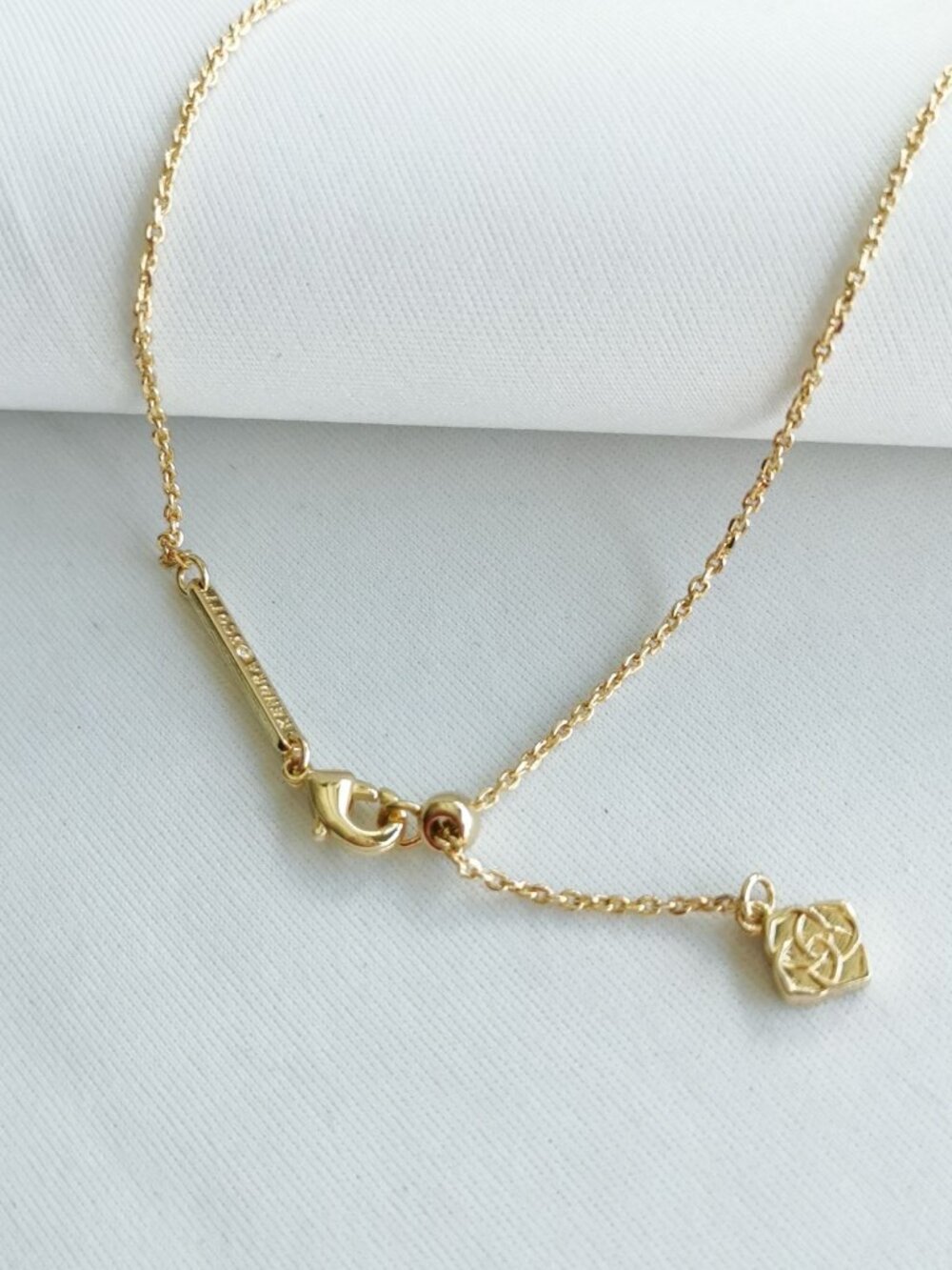 Kendra Scott Baseball Ivory Mother Pearl Gold Necklace | NEW - Picture 4 of 4